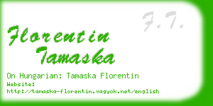 florentin tamaska business card